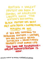 Why do protesters loot and burn