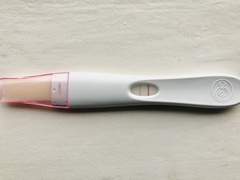 Strong positive preg test lines