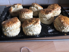 To ask why I can't make scones and please give me a recipe?