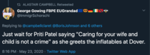to think Cummings is being blackmailed?