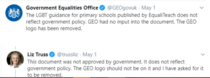 'EqualiTeach Statement on GEO and Free To Be Resource.' Need for scrutiny of Government Equalities Office, primary school LGBT+ resources & training providers.