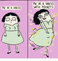 To post about pockets in women’s clothing (lighthearted)
