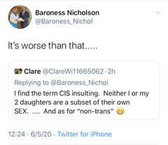 Baroness Nicholson on twitter