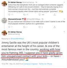 J K Rowling accused of being transphobic again *Title edited by MNHQ at OP's request*