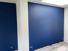 Tips for cleaning a newly painted navy wall