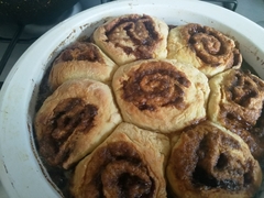 To ask you to show me your baking/food?