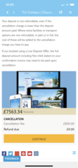 TUI low deposit - August holiday