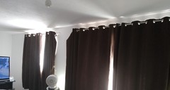 How do I dress these patio doors and window