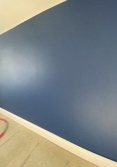 Tips for cleaning a newly painted navy wall