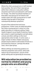 Schools / quarantine/ NHS - what happens if....