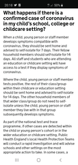 Schools / quarantine/ NHS - what happens if....