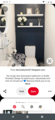Downstairs toilet feature wall