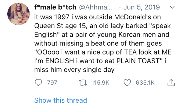 To think saying “please speak English” is no longer acceptable