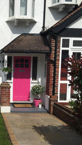 I painted my (shit UPVC) front door magenta today