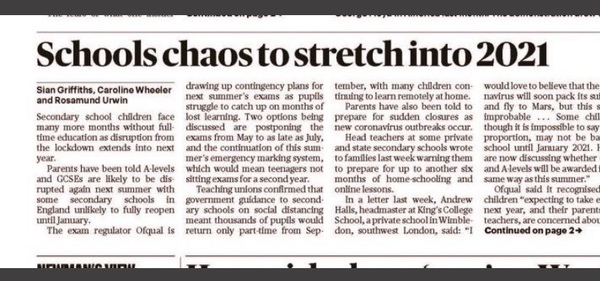 To wonder why schools are saying they’re not allowed to do live lessons