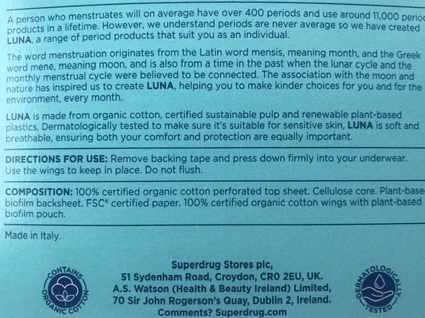Superdrug person who menstruate