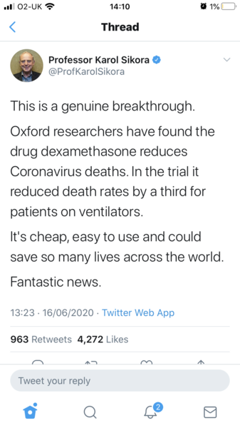 36 COVID fatalities reported today. We are on the way out of this 🌟🌟