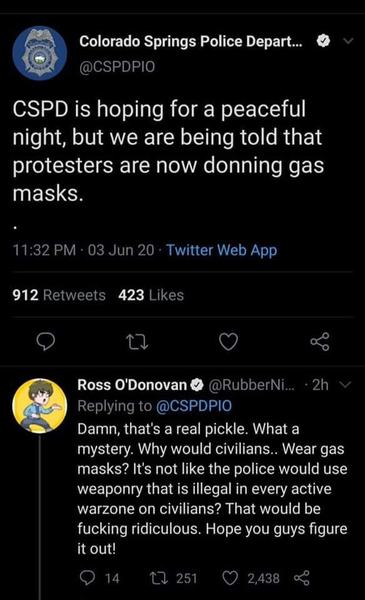 When the looting starts, the shooting starts.