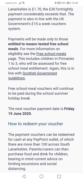 No more free school meal vouchers?