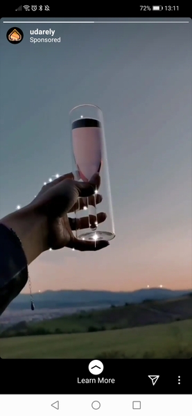 Stemless champagne flutes