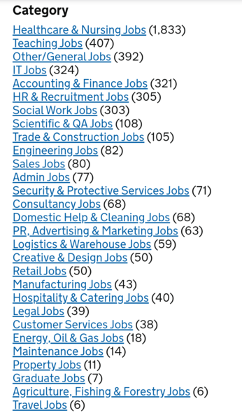 What jobs are available in your area?