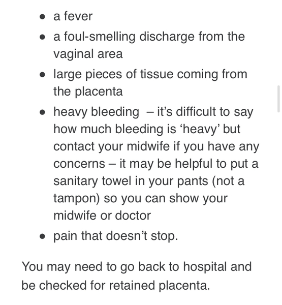 Postnatal care... readmission to hospital