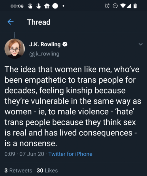 Just when you think you couldn’t love JK Rowling more...