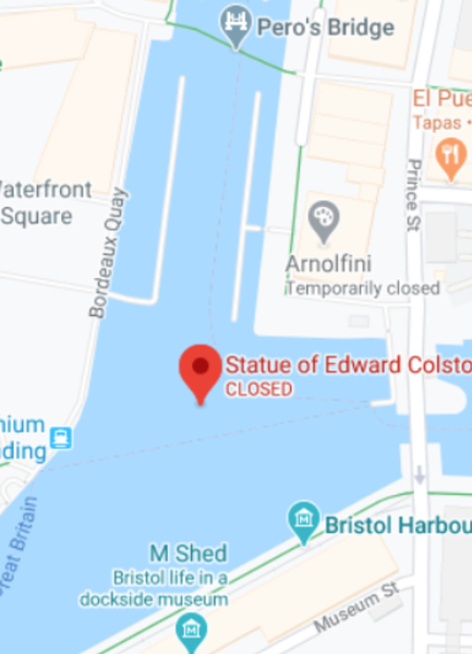 To feel emotional at the slave trader statue