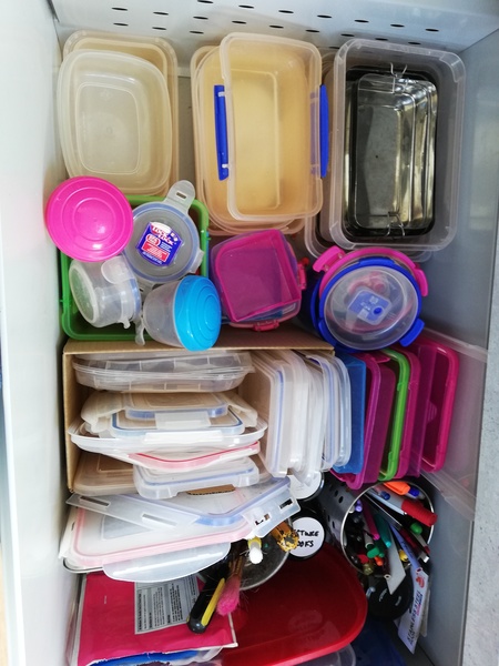 Bastard Tupperware cupboard