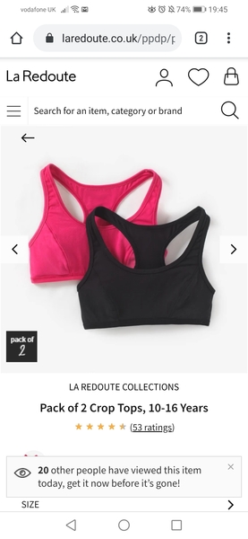 To buy first bra?