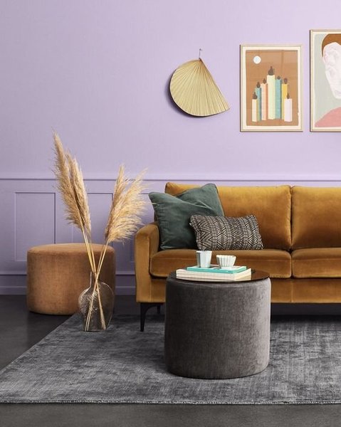 I'm buying the sofa. Help me find a paint colour.
