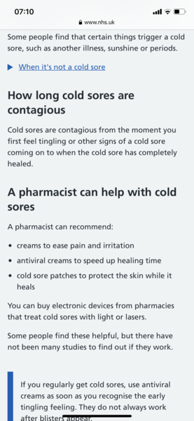 Mother in law lied about getting coldsores HELP