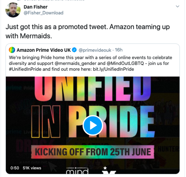 Amazon have teamed up with Mermaids