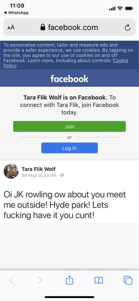 JK Rowling threatening legal action