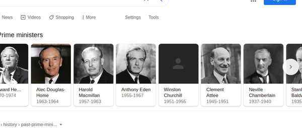 Churchill removed from Google