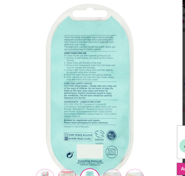 Superdrug person who menstruate