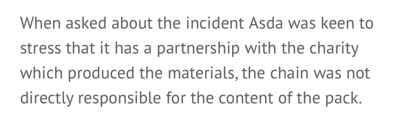 Why are ASDA normalising paedophilia and Child Abuse?