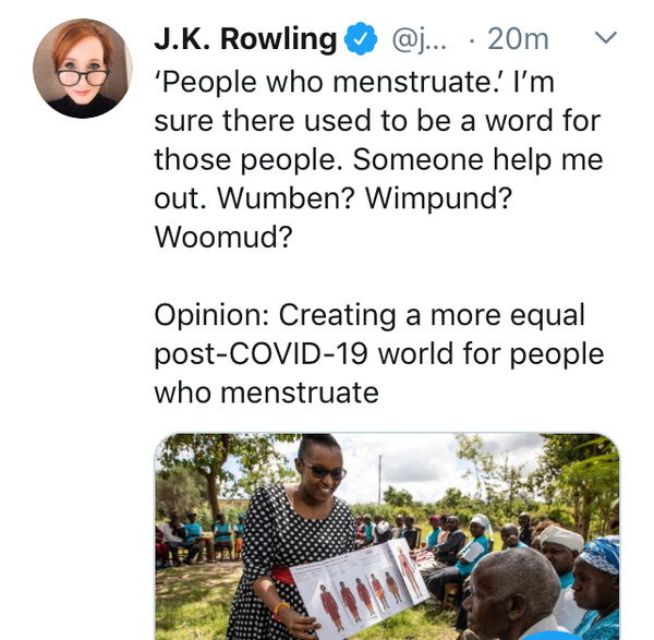 Just when you think you couldn’t love JK Rowling more...