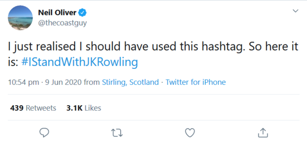 Support for J K Rowling