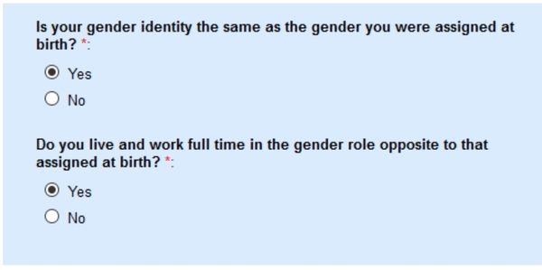 What is it to 'work full time in a gender role'???