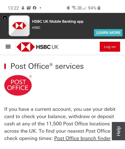 Paying in cash at post office?