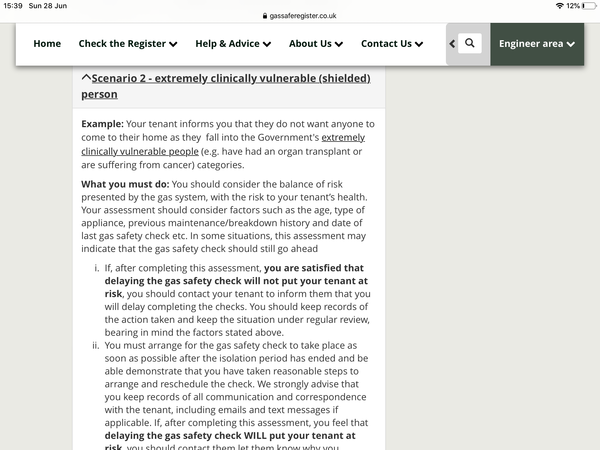To call and postpone the gas inspection?