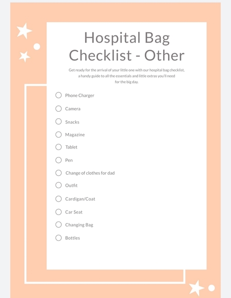 Unsure how much of everything to pack in hospital bag