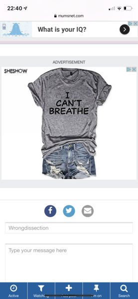 Inappropriate adverts