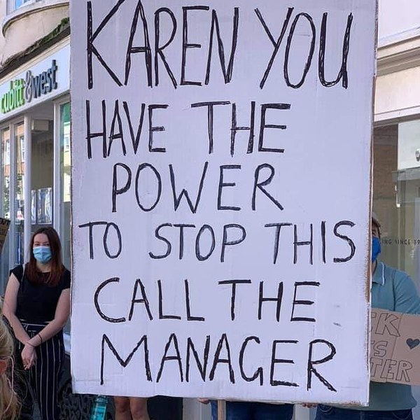 New to Twitter, feel sick RE 'Karen' meme