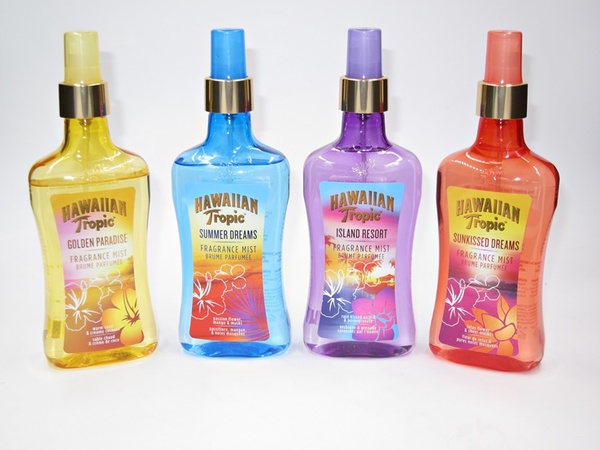 Perfume that smells like suntan lotion.