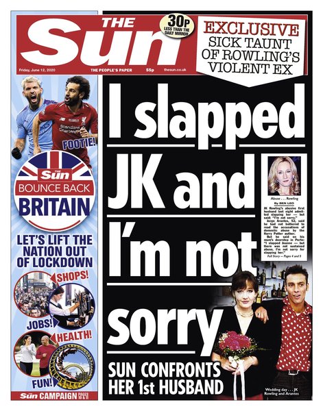 To say F**k the Sun publicising this disgusting abuser.