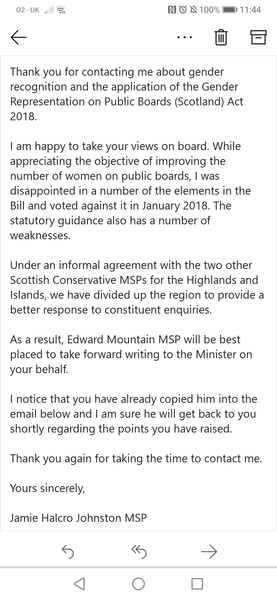 Scotland - Email MSPs about Gender Representation on Public Boards