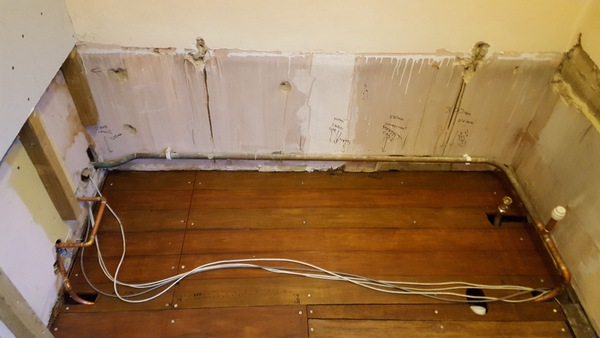mahogany tinted pine doors and skirting...