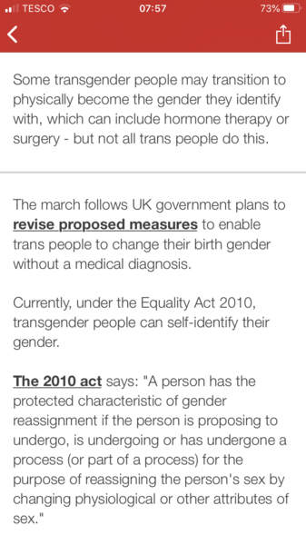 BBC article claiming self id already exists